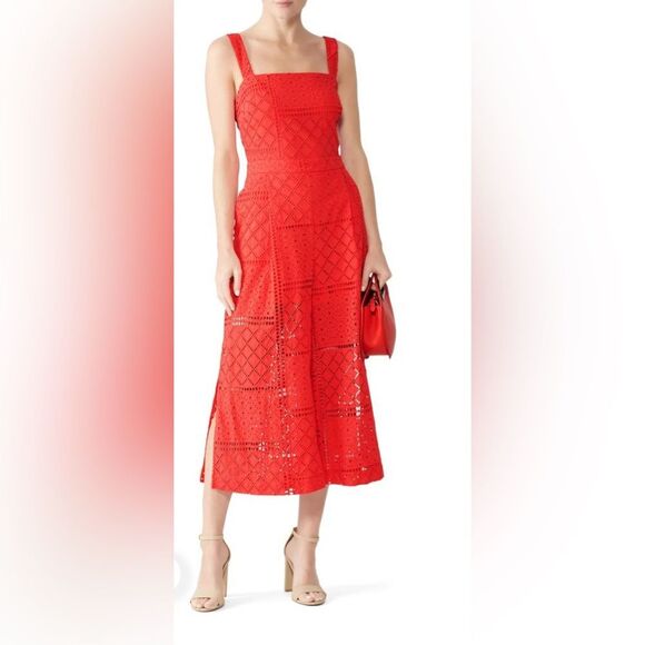 Parker Ashton Eyelet Jumpsuit Size 6 - Picture 1 of 7